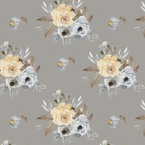 4" Sloane Bouquet in Taupe Back