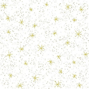 Atomic Twinkle - Gold on White