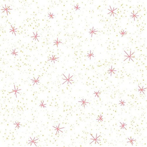 Atomic Twinkle - Pink on White