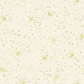 Atomic Starburst Fleck - Gold on Cream