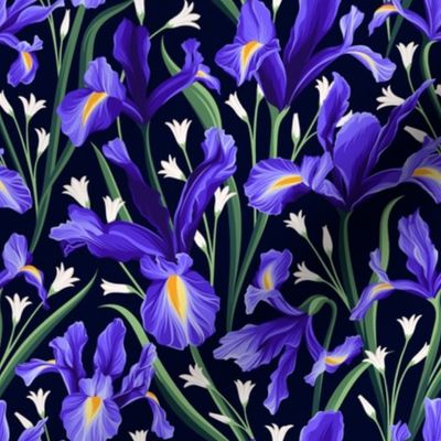 Iris blue & Bluebells