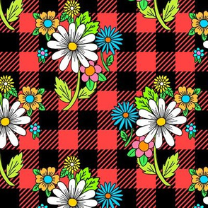 buffalo plaid floral