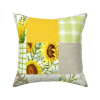 Sunflower Garden Wholecloth Patchwork Quilt 