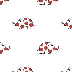 Red Polka Dotted Elephant