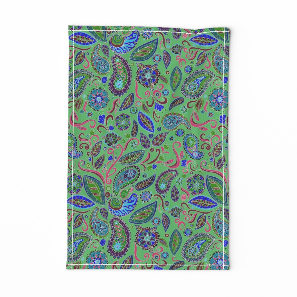 Wild Paisley-mint green peach