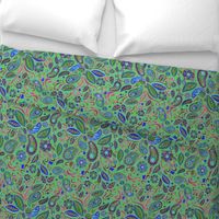 Wild Paisley-mint green peach