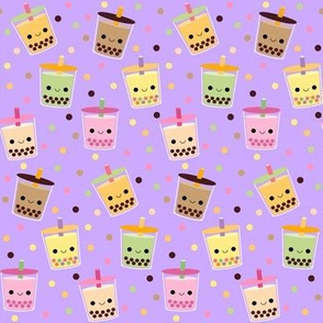 Happy Boba Bubble Tea Lavender