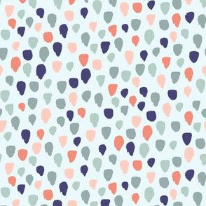 Abstract Spot Polkadot Blue & Orange