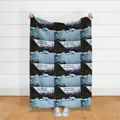 Tea Towel Portage Lake with Glacier Icebergs Portage Alaska