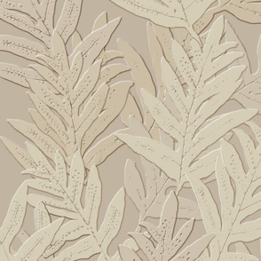 Jumbo Jungle Leaves relief-putty