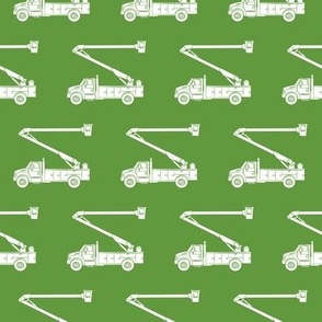 bucket trucks on lime green  - lineman - LAD20BS