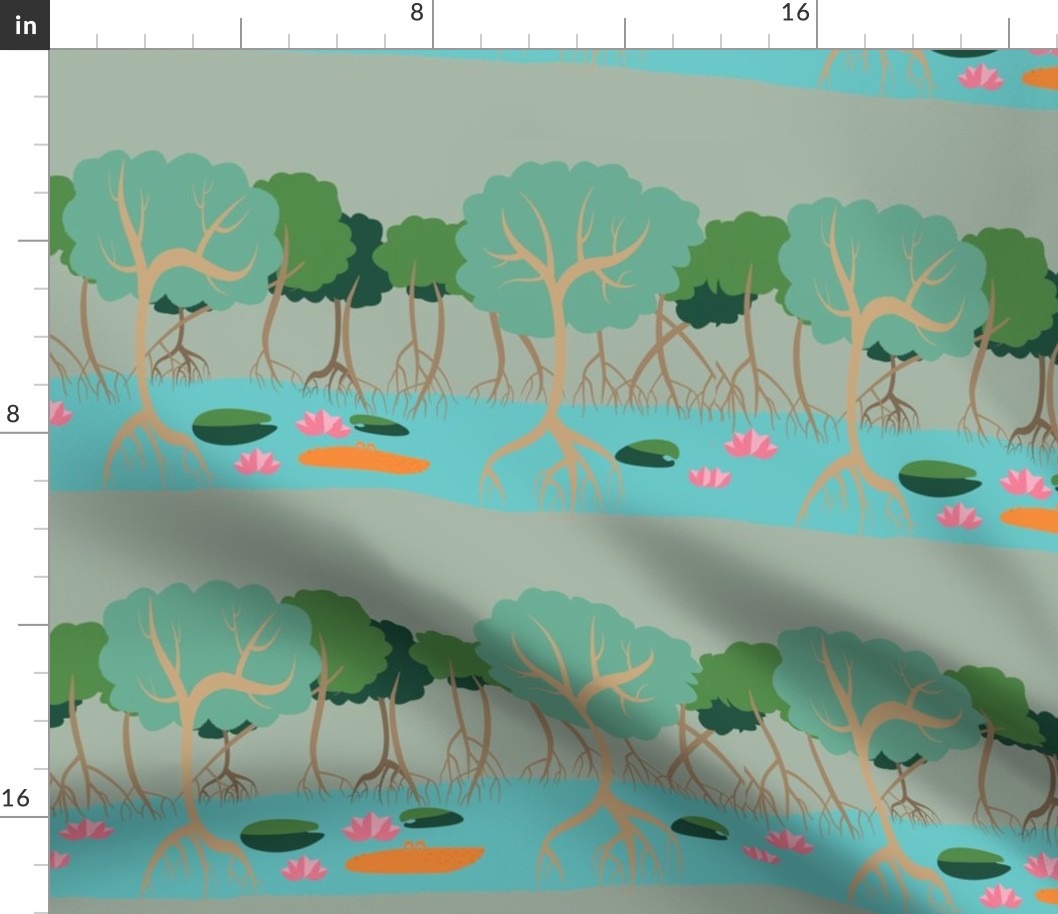 Mud, mangroves and lotus