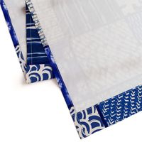 Batik Tie Dye Faux Quilt - Indigo 48x48