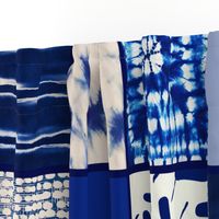 Batik Tie Dye Faux Quilt - Indigo 48x48