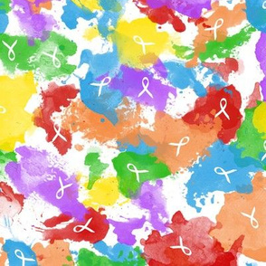 all colors watercolor splashes