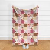 Fall Floral Patchwork Wholecloth Quilt