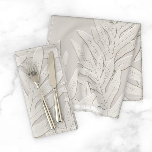 Jumbo Jungle Leaves Relief-navajo white