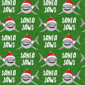 santa jaws - green - christmas shark - LAD20