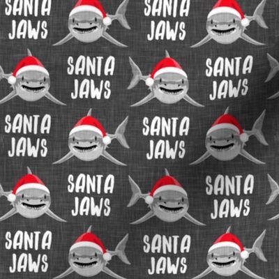 santa jaws - grey - christmas shark - LAD20
