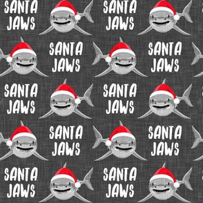 santa jaws - grey - christmas shark - LAD20