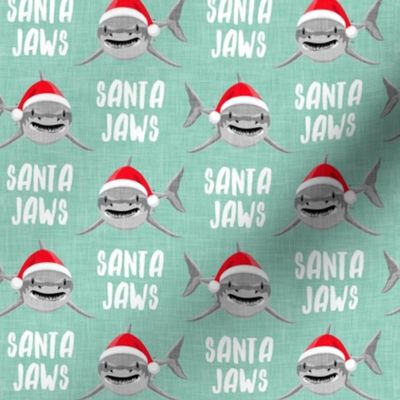 santa jaws - mint - christmas shark - LAD20