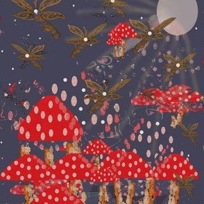 The Magic Mushroom Forest Print