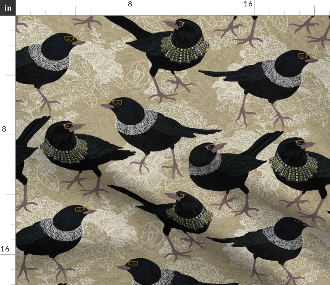 RUTH BADER GINSBIRD Linen textured