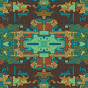 Aztec Tile-Warm Tones
