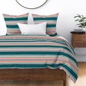 serape southwest stripes - teal/pink  - LAD20