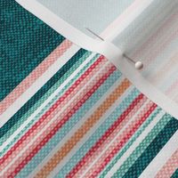 serape southwest stripes - teal/pink  - LAD20