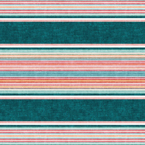 serape southwest stripes - teal/pink  - LAD20