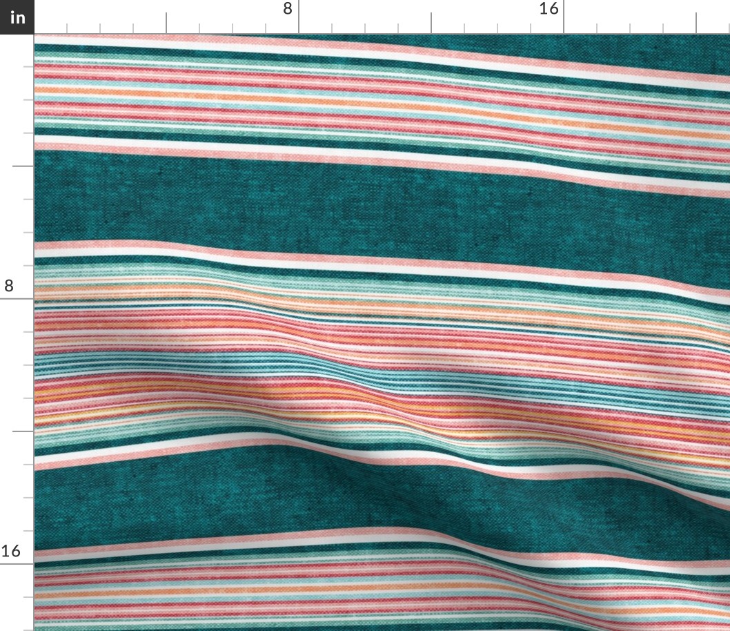 serape southwest stripes - teal/pink  - LAD20