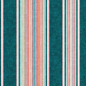 serape southwest stripes - teal/pink (90) - LAD20
