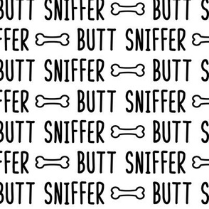 Butt Sniffer - Black on white- extra small scale