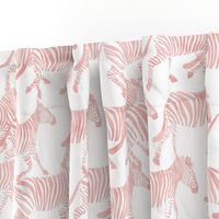 zebras in soft pink -  LAD20