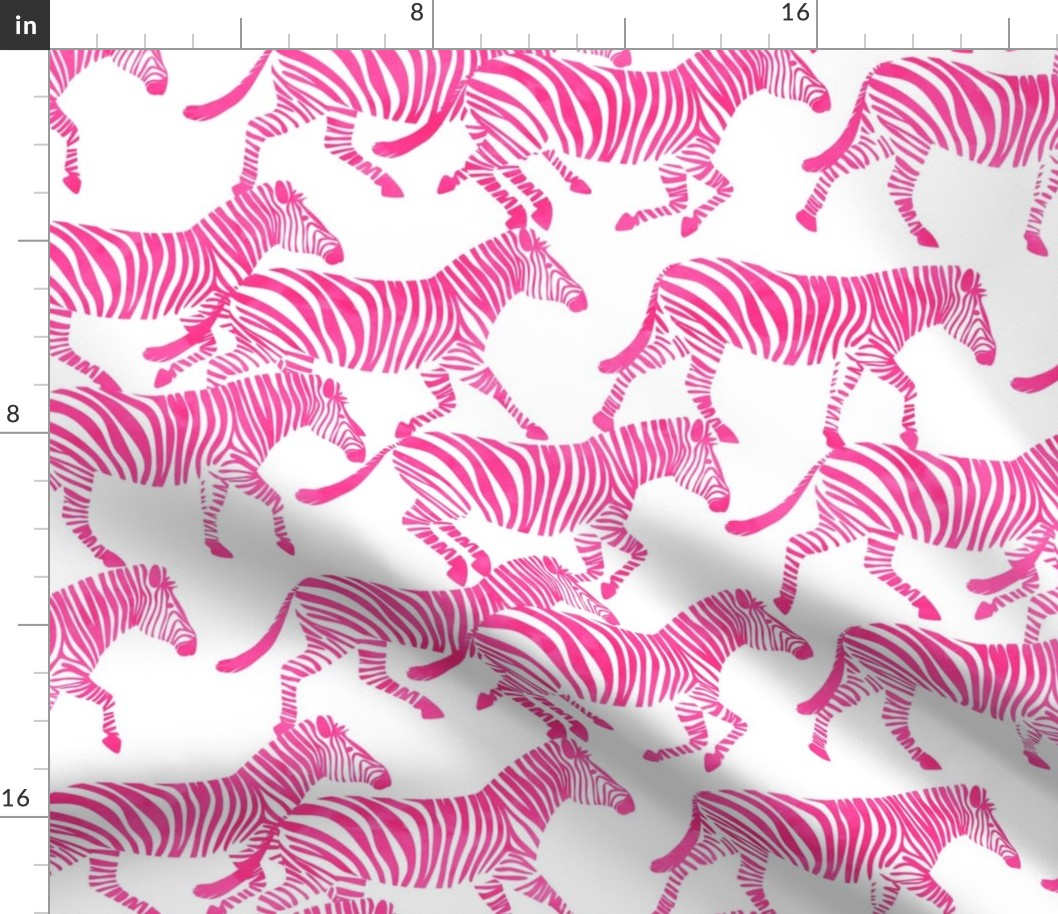 zebras in fuchsia -  LAD20