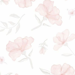 Watercolour Floral - Faded Pinks