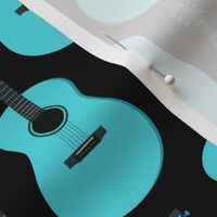 Blue Acoustic Guitars - Black