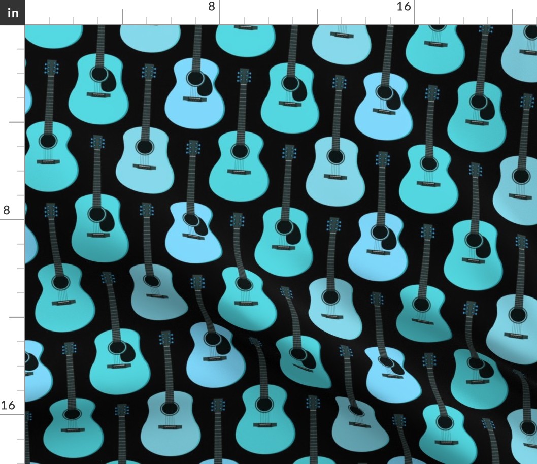 Blue Acoustic Guitars - Black