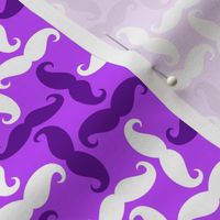 small mustache tweed - purple and white on light purple