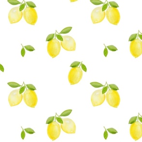 Lemon Watercolor Fruit 
