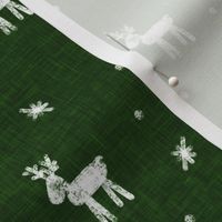 Reindeer - Winter - Christmas Holiday - dark green - LAD20