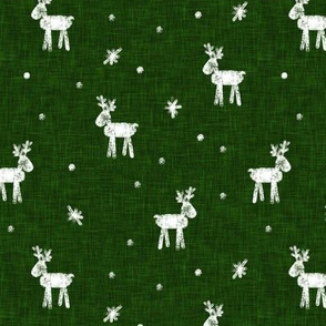 Reindeer - Winter - Christmas Holiday - dark green - LAD20