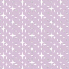 Subway Stars - White on Light Violet