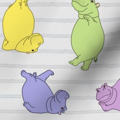 Hippo Workout 'pastel rainbow'