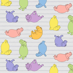 Hippo Workout 'pastel rainbow'