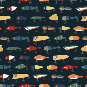 Vintage Fishing Fabric, Wallpaper and Home Decor | Spoonflower