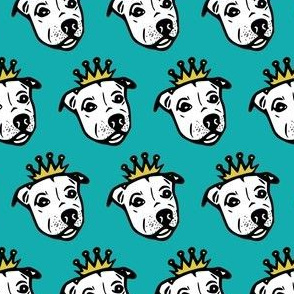 Adorable Staffy or Pitbull fabric - Pit royalty - Staffy royalty