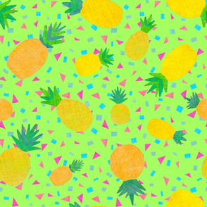 Paper Pineapple Party Green