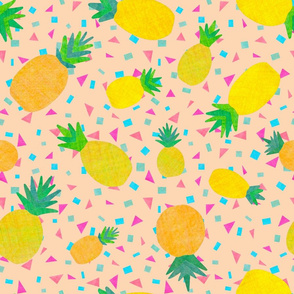 Paper Pineapple Party Peach